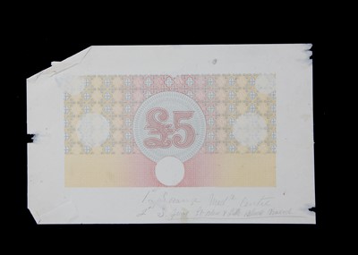 Lot 196 - An early 20th century hand printed printer's proof of a bank note
