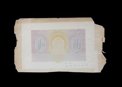 Lot 198 - A set of four early 20th century hand printed printer's proof prints for bank note designs