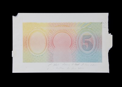 Lot 199 - Two interesting early 20th century hand printed printer's proof prints for bank note designs