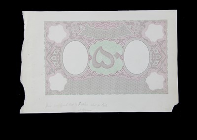 Lot 204 - A set of three early 20th century hand printed printer's proof prints and tests for a bank note design
