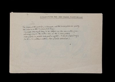 Lot 208 - A very rare and interesting hand painted essay of a bank note design