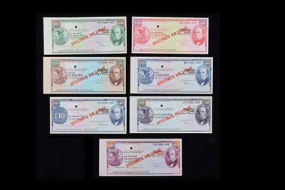 Lot 221 - A set of seven Specimen Thomas Cook United States Dollar Travelers Cheques
