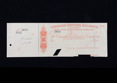 Lot 223 - A Canadian National Railways cheque