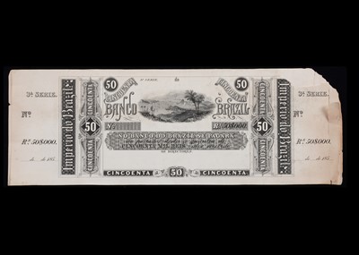 Lot 225 - An 1850s Banco Brazil banker's bond cheque