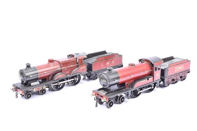 Lot 359 - Bassett-Lowke 0 Gauge LMS crimson lake 4-4-0 Locomotives and Tenders