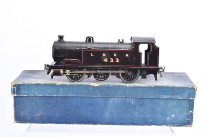 Lot 360 - A Bassett-Lowke 0 Gauge LNER black electric 0-6-0 Tank Locomotive no 433