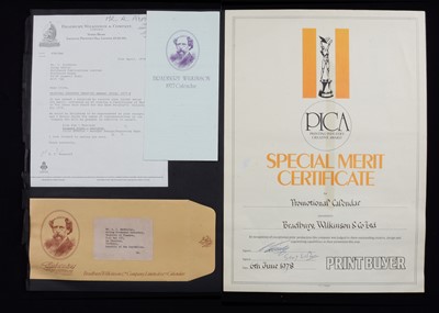 Lot 246 - A very interesting group and story presentation relating to the Bradbury Wilkinson & Co Ltd 1977 calendar