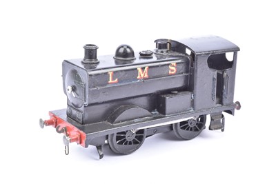 Lot 361 - A Leeds Model Company 0 Gauge LMS black electric 0-4-0 Saddle Tank Locomotive