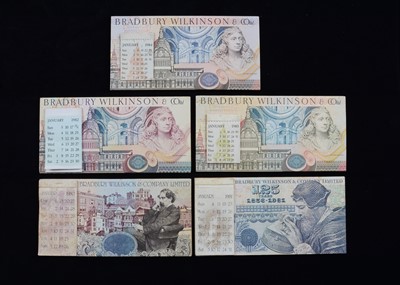 Lot 249 - A set of five Bradbury Wilkinson & Co Ltd annual calendars