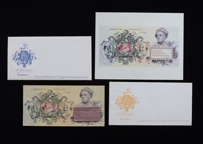 Lot 253 - A 1970s Bradbury Wilkinson & Co Ltd annual calendar with a test print and two envelopes