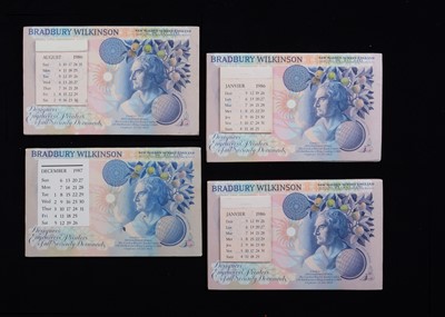 Lot 254 - Four 1980s Bradbury Wilkinson & Co Ltd annual calendars and two test prints