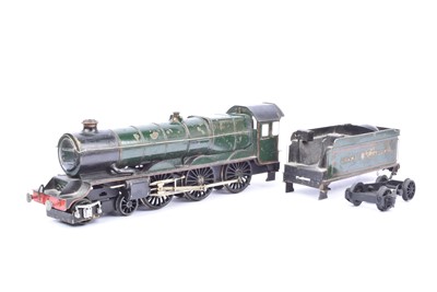 Lot 362 - A Leeds Model Company-style 0 Gauge GWR green electric unnamed King 4-6-0 Locomotive and Tender