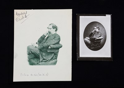 Lot 262 - A printers test of Charles Dickens and a photographic print