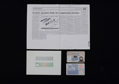 Lot 263 - Two 1980s prototype cheque guarantee cards