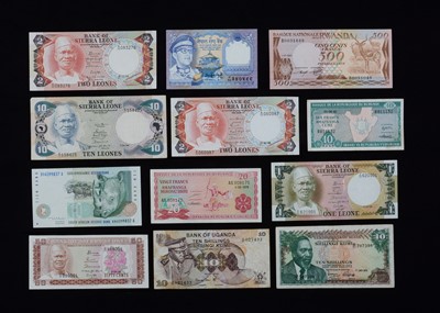 Lot 324 - A collection of African bank notes