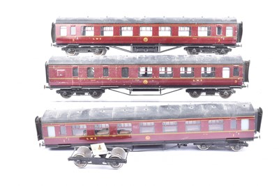 Lot 371 - Exley 0 Gauge LMS Bogie Coaches