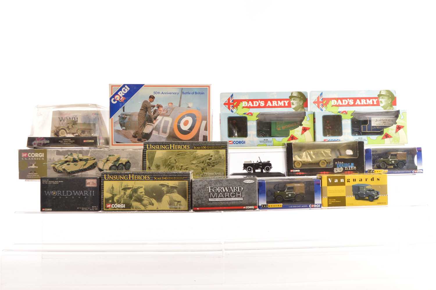 Lot 11 - Corgi Diecast WWII and Later Military Vehicles and Figure (14)