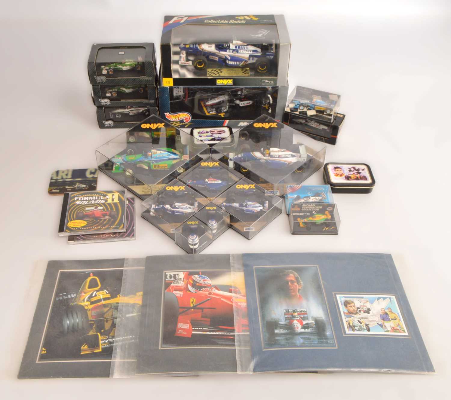 Lot 44 - 1:18 Scale and Smaller Modern Diecast Formula 1 and Indy Cars and Other Related Items (12 Models)