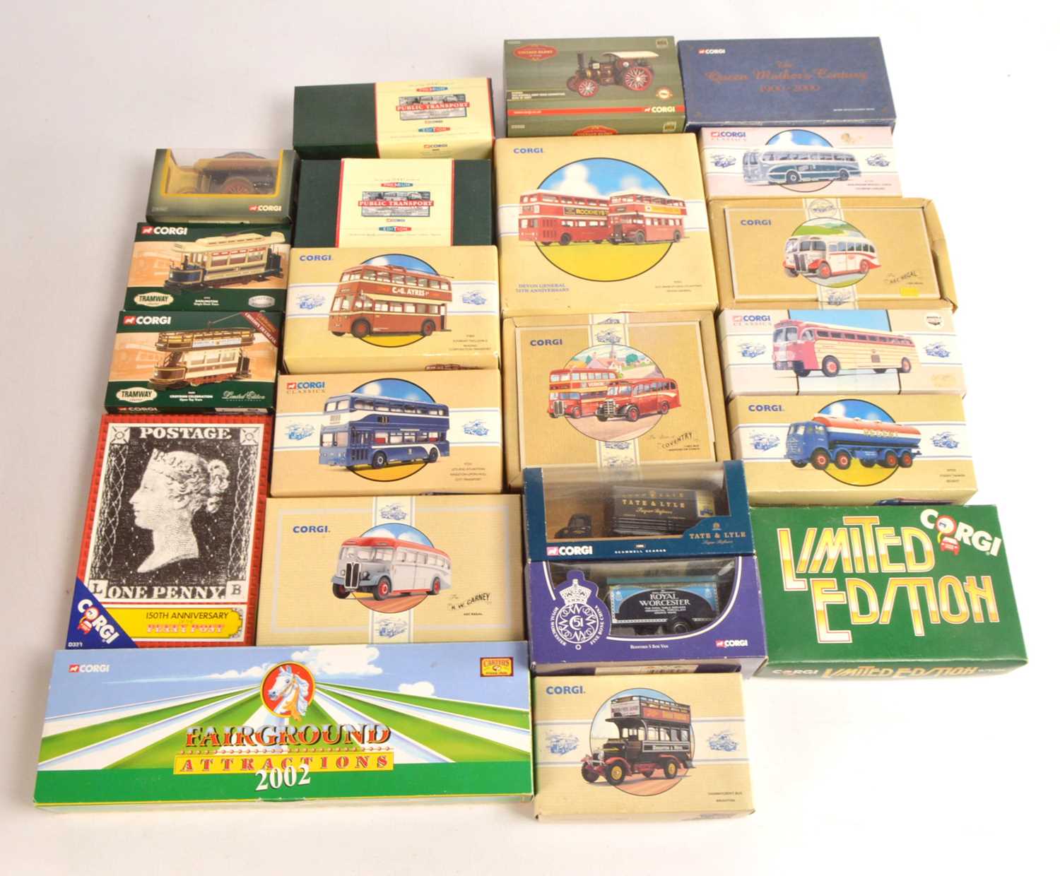 Lot 46 - Corgi Die Cast Vintage Public Transport and Commercial Models (22)