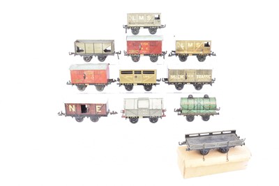 Lot 376 - Bing 0 Gauge British-outline four-wheel Freight Stock