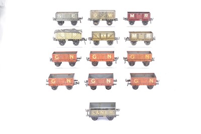 Lot 377 - Bing 0 Gauge British-outline four-wheel Open Wagons