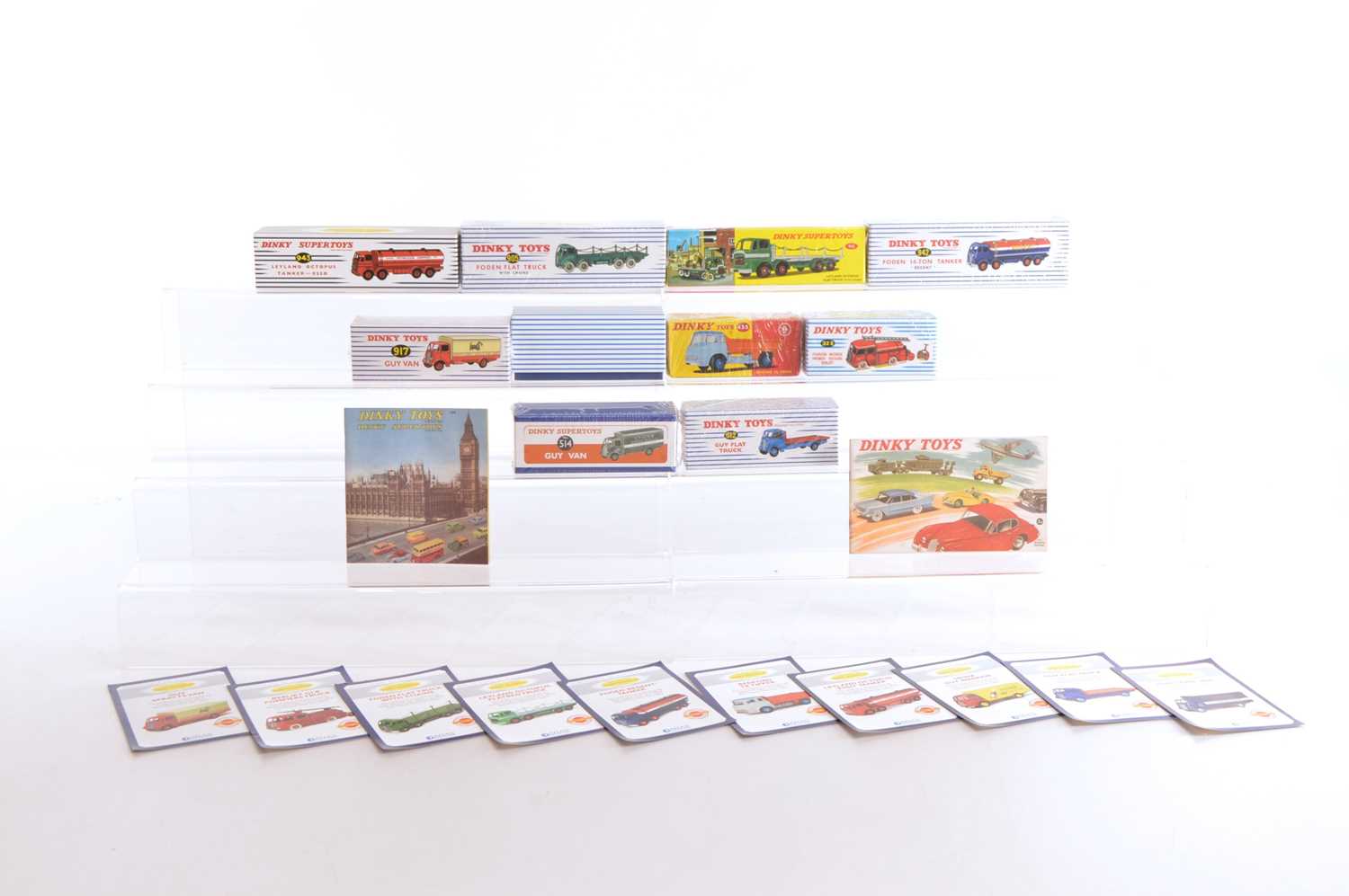 Lot 74 - Atlas Edition Dinky Commercial Vehicles and Reproduction Catalogues, (10 models)