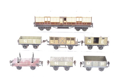 Lot 378 - Märklin 0 Gauge British-outline Rolling Stock