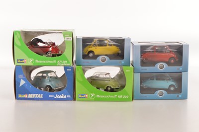 Lot 104 - Oxford Diecast and Revell 1:18 Scale German Bubble Cars (6)