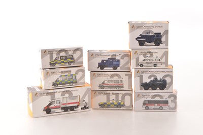 Lot 120 - TINY by Toyeast Ltd 1:64 - 1:76 Scale Hong Kong Police Vehicles