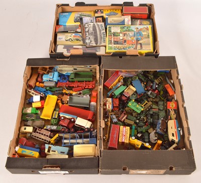 Lot 253 - Matchbox Corgi Dinky and other play worn diecast vehicles (90+)