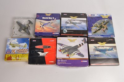 Lot 338 - Corgi Aviation Archive and Other 1:72 Scale British WWI/WWII Aircraft (8)