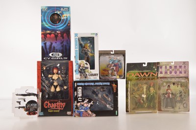 Lot 374 - Modern 1990S and Later Computer Game/Comic Book Female Action Figures (7)