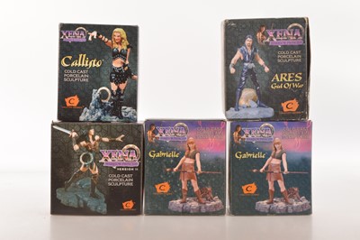 Lot 375 - Xena Warrior Princess Cold Cast Figurines by Creative License (5)