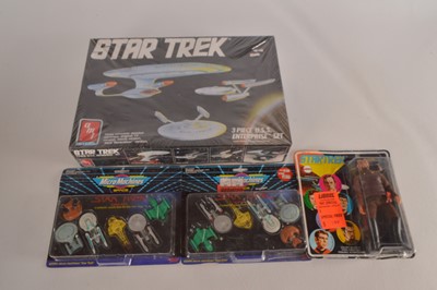 Lot 384 - Star Trek Themed,  Action Figure Kit and Micro Machines, (4)