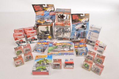 Lot 413 - Modern boxed unused Motorcycles and Cars most mostly made in China including Hot Wheels Takara Tomy Chorobikes and other manufactures (24)