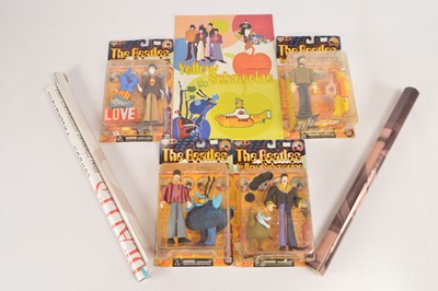 Lot 456 - Beatles Yellow Submarine Figures Posters and metal Sign (8)