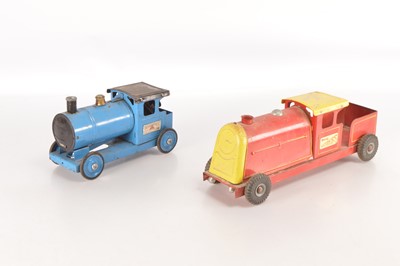 Lot 499 - Tri-ang  Express Tank and Tender large scale steel pull along Trains (2)