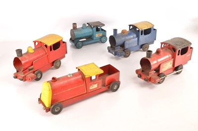 Lot 500 - Tri-ang Puff Puff and Express large scale steel pull along Trains for repair/restoration (5)