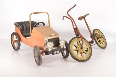 Lot 502 - Buddy L '1938' Pedal Car and Mobo Bicycle (2)