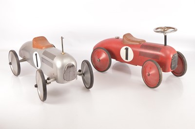 Lot 503 - Pair of Goki ride on Children's Racing Cars