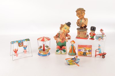 Lot 510 - Modern and vintage Battery and clockwork Tin toys by various manufacturers (10)