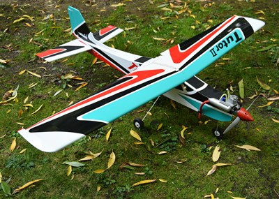 Lot 522 - Irvine Tutor II Radio Controlled Monoplane with carry Tool box with fitted Ampmeter (qty)