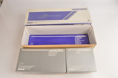 Lot 528 - Unmade Hirobo R/C Helicopter 32-46 Engine Class Kit LAMA SA-315B, in original box