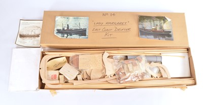 Lot 541 - Marvon Models 'Lady Margaret' Wooden Steam Drifter Kit Ltd Ed 14/50 part started