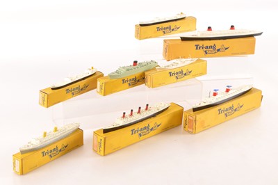 Lot 559 - Tri-ang Minic boxed 1/1200 Liners and Tanker Waterline Models (8)