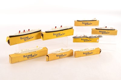 Lot 560 - Tri-ang Minic boxed 1/1200 Liners and Tanker Waterline Models (8)