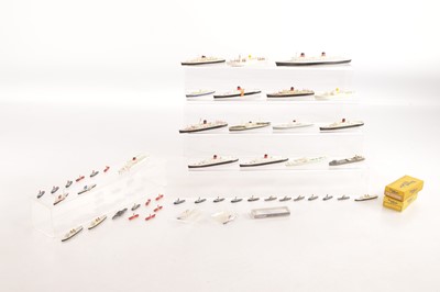 Lot 561 - Tri-ang Minic boxed and unboxed 1/1200 Liners Cargo vessels and other Waterline Models (50+)