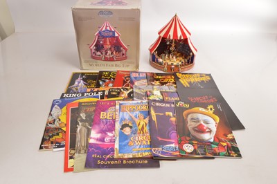 Lot 595 - Gold Abel approx HO/00 Gauge World's Fair Circus Illuminated Big Top with Circus Artists together with a collection of Circus Programmes