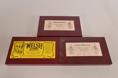 Lot 601 - Britains Limited Edition Modern Irish Rangers and Welch Guards and Fusilier Soldier Sets (3)