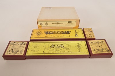 Lot 605 - Britains Modern Denis Britain Set Coldstream Guards and British Infantry soldier sets and three single figure sets (6)